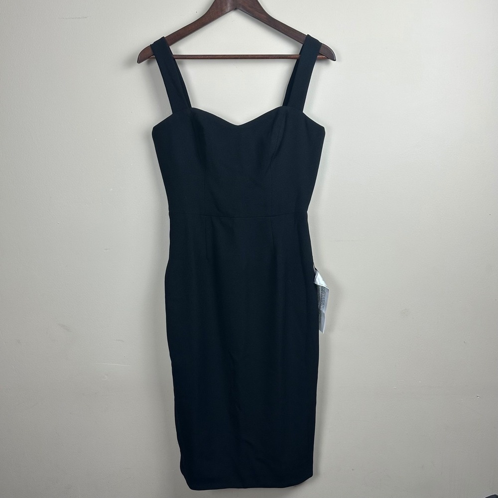 Dress the Population Black Sweetheart Sheath Midi Dress Size M NWT